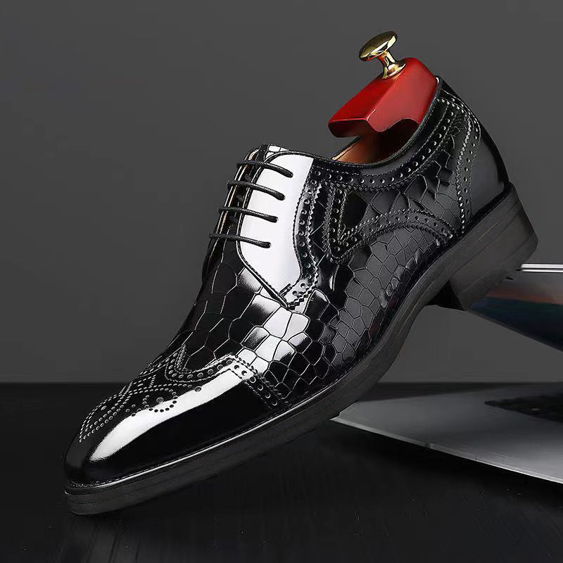 qh95-Fashionable men's leather shoes