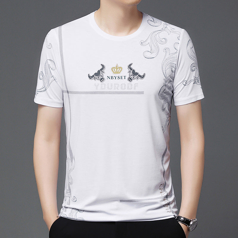 Men's Summer Casual Ice Silk Short Sleeve T-Shirt