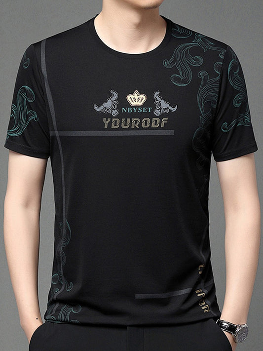 Men's Summer Casual Ice Silk Short Sleeve T-Shirt