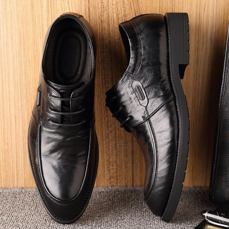 get14-Men's formal casual business leather shoes