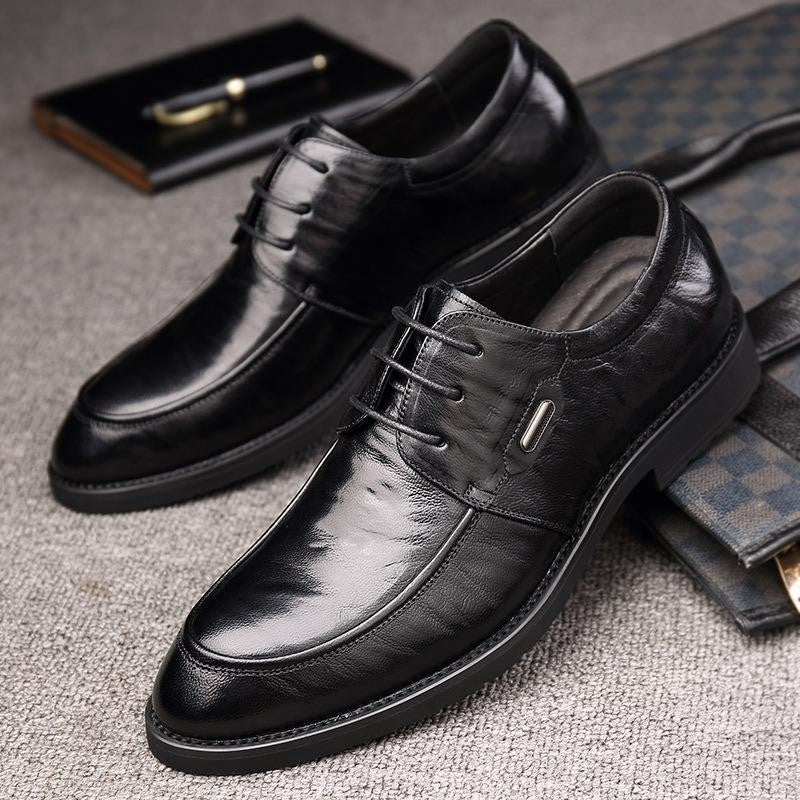 get14-Men's formal casual business leather shoes