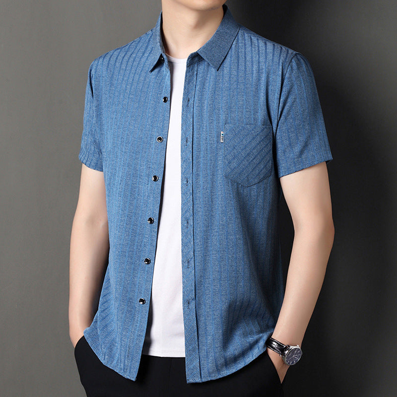 qh108-Personalized versatile men's short-sleeved shirt