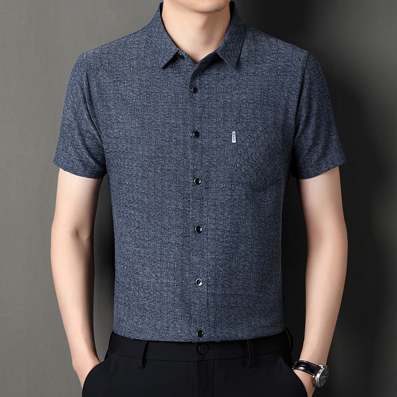 qh117-Loose Personality Men's Short Sleeve Shirt