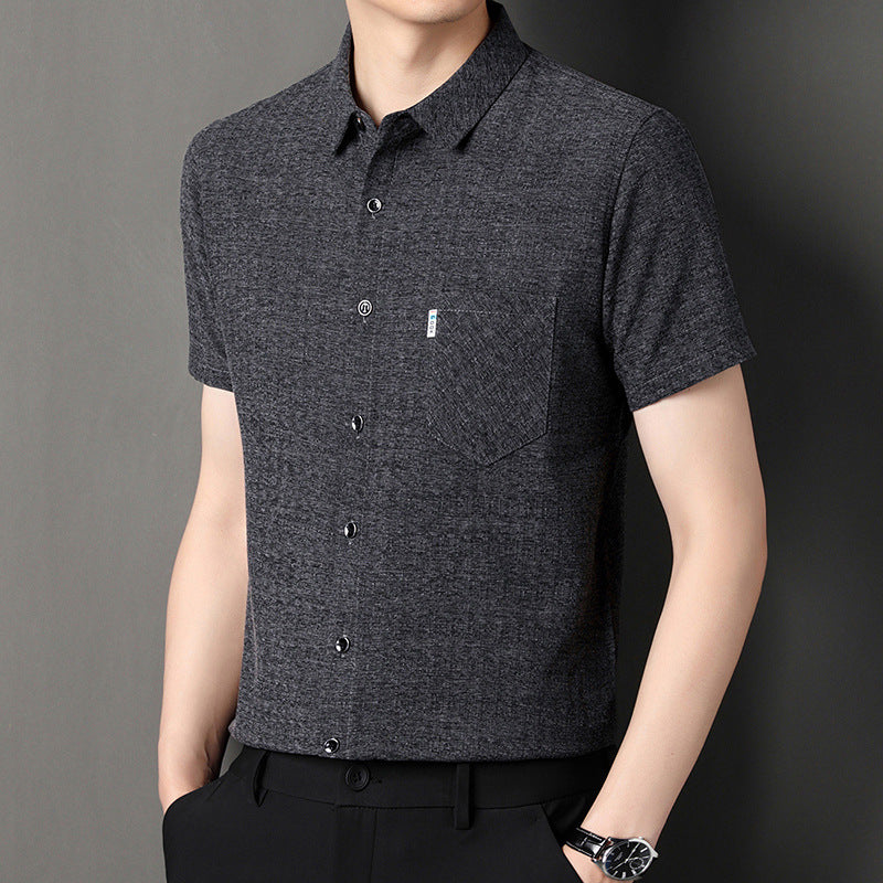 qh117-Loose Personality Men's Short Sleeve Shirt