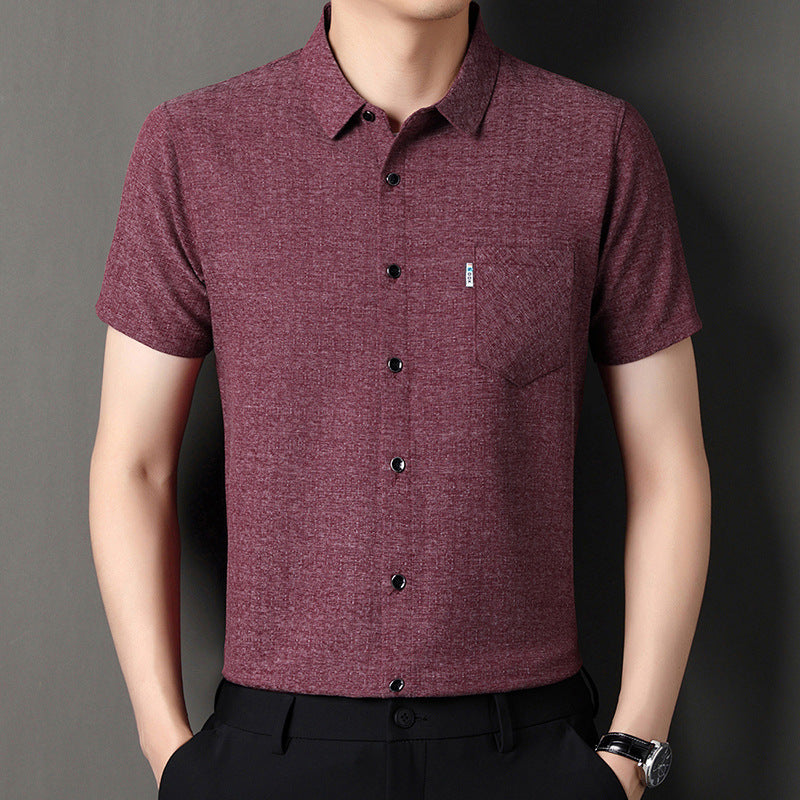 qh117-Loose Personality Men's Short Sleeve Shirt