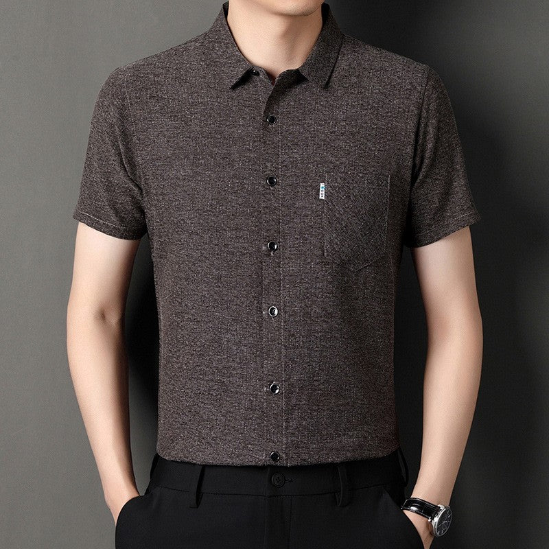 qh117-Loose Personality Men's Short Sleeve Shirt