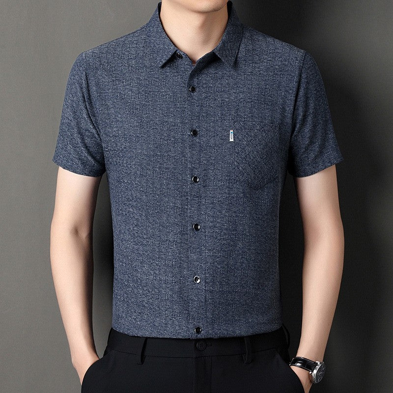 qh117-Loose Personality Men's Short Sleeve Shirt