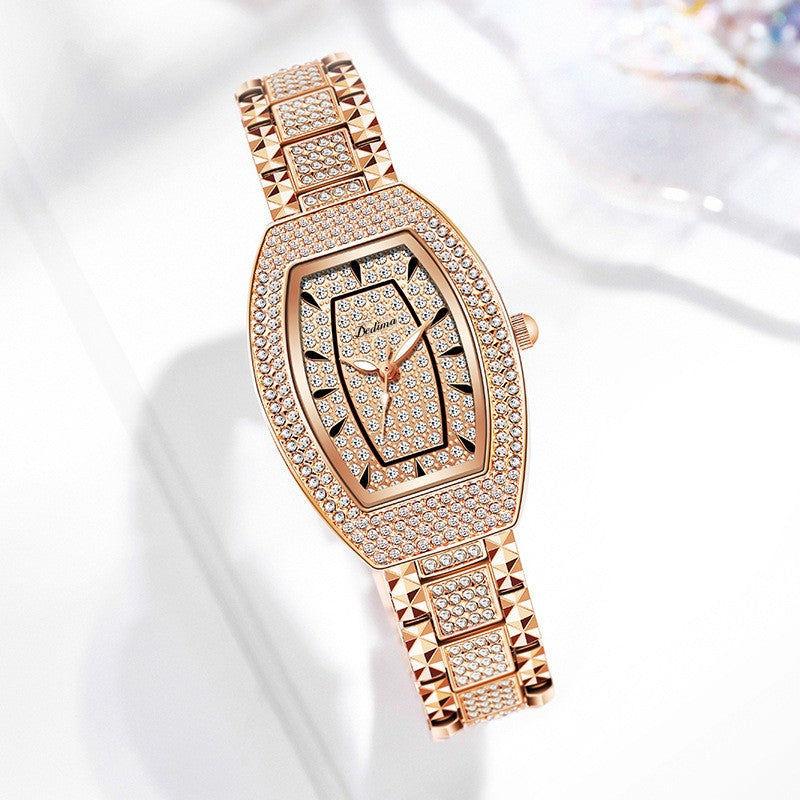 ybb60-Fashionable Diamond-encrusted Gypsophila Ladies Waterproof Watch