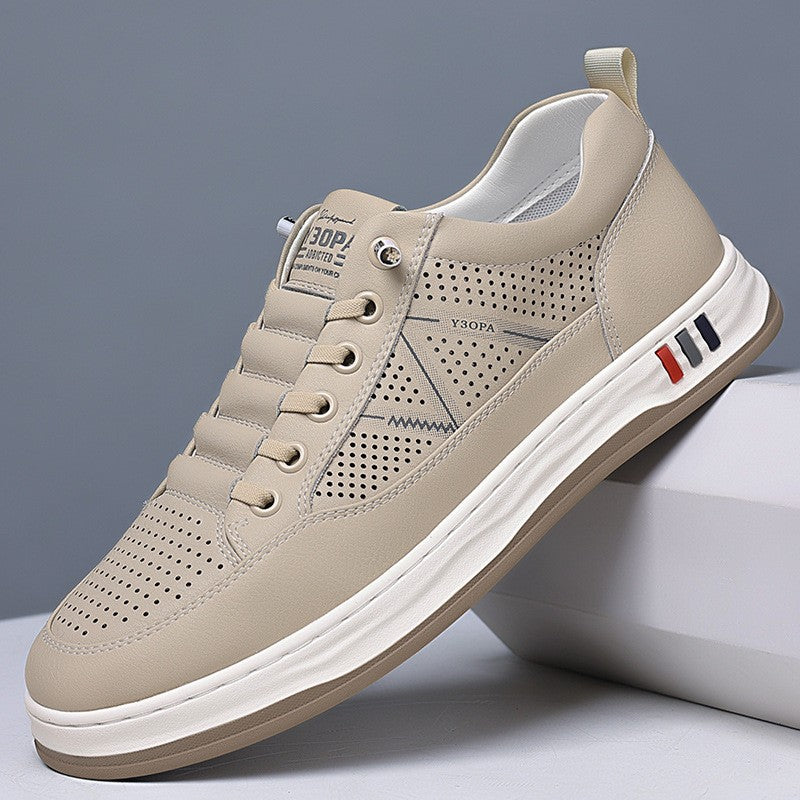 Men's hollow breathable casual leather shoes(px85)