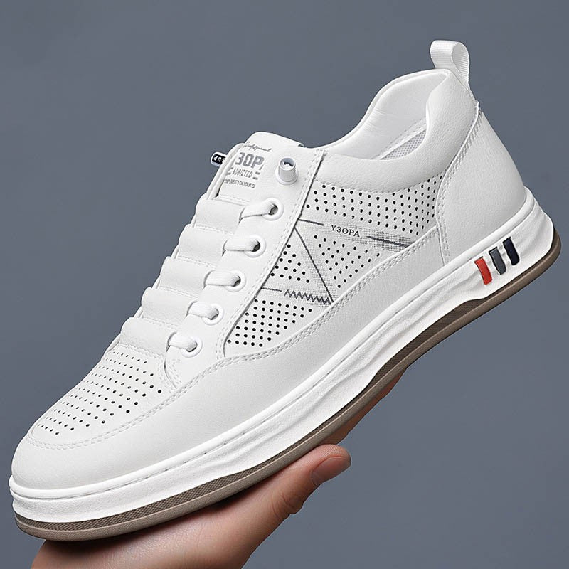 Men's hollow breathable casual leather shoes(px85)