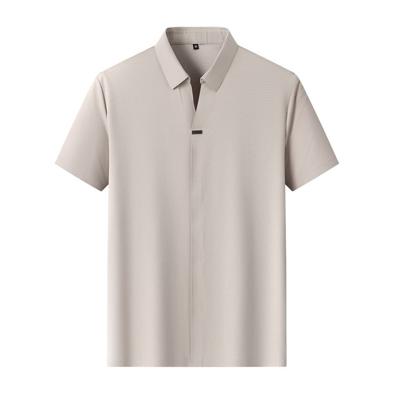 2024 New men's seamless solid color short sleeves