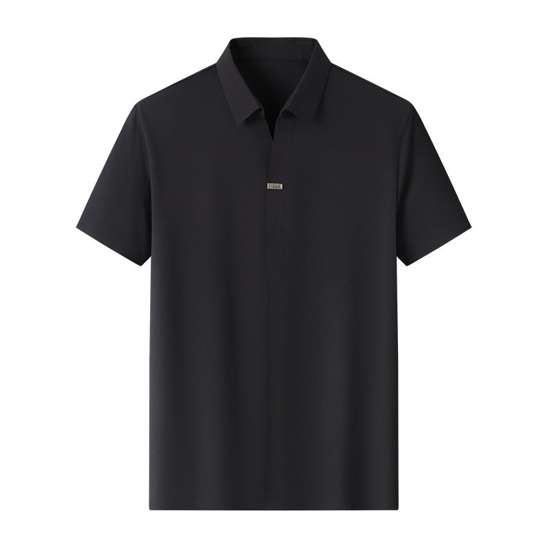 2024 New men's seamless solid color short sleeves