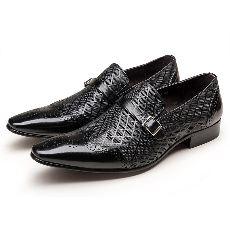 qh138-Men's business leather shoes