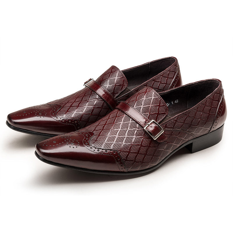 qh138-Men's business leather shoes