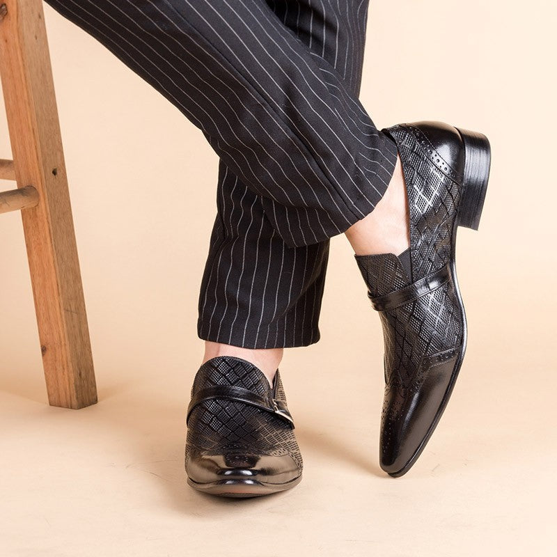 qh138-Men's business leather shoes