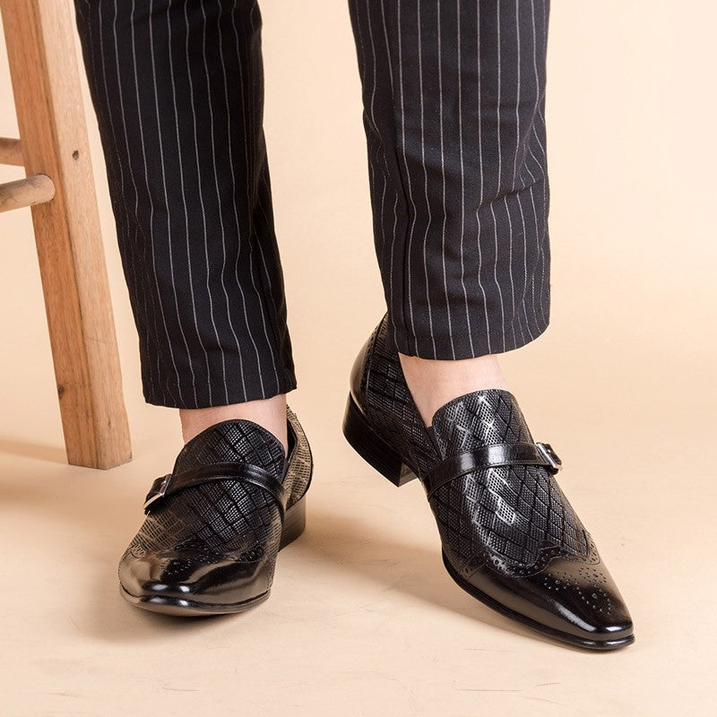 qh138-Men's business leather shoes