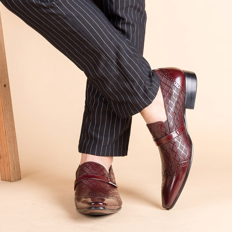 qh138-Men's business leather shoes