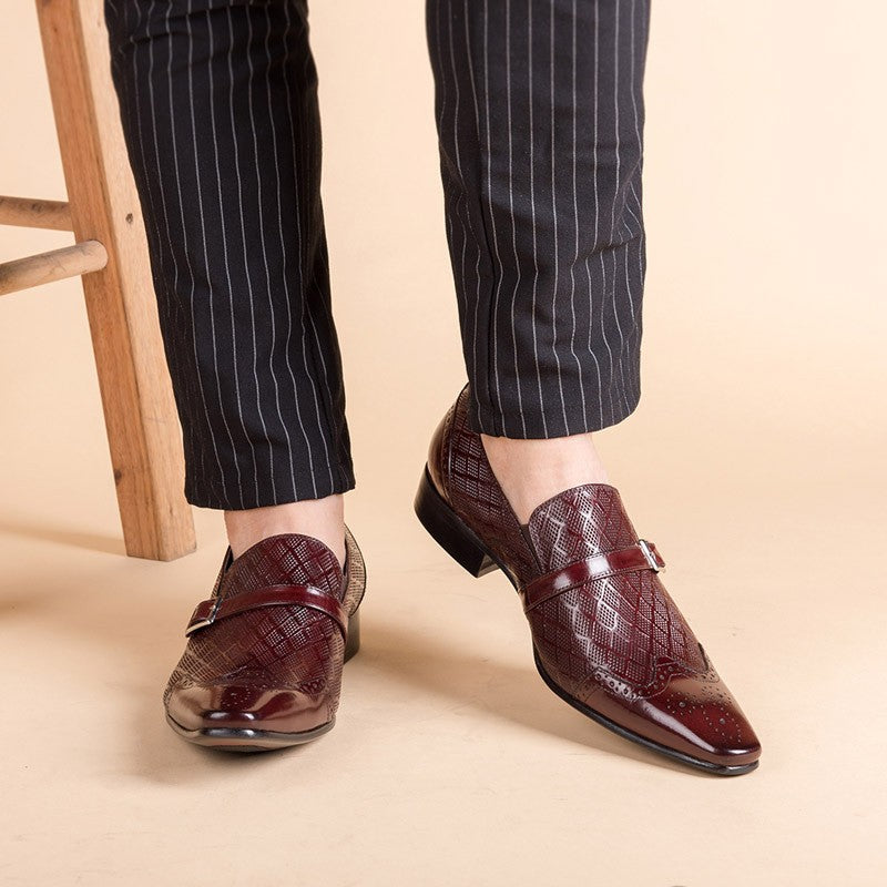 qh138-Men's business leather shoes