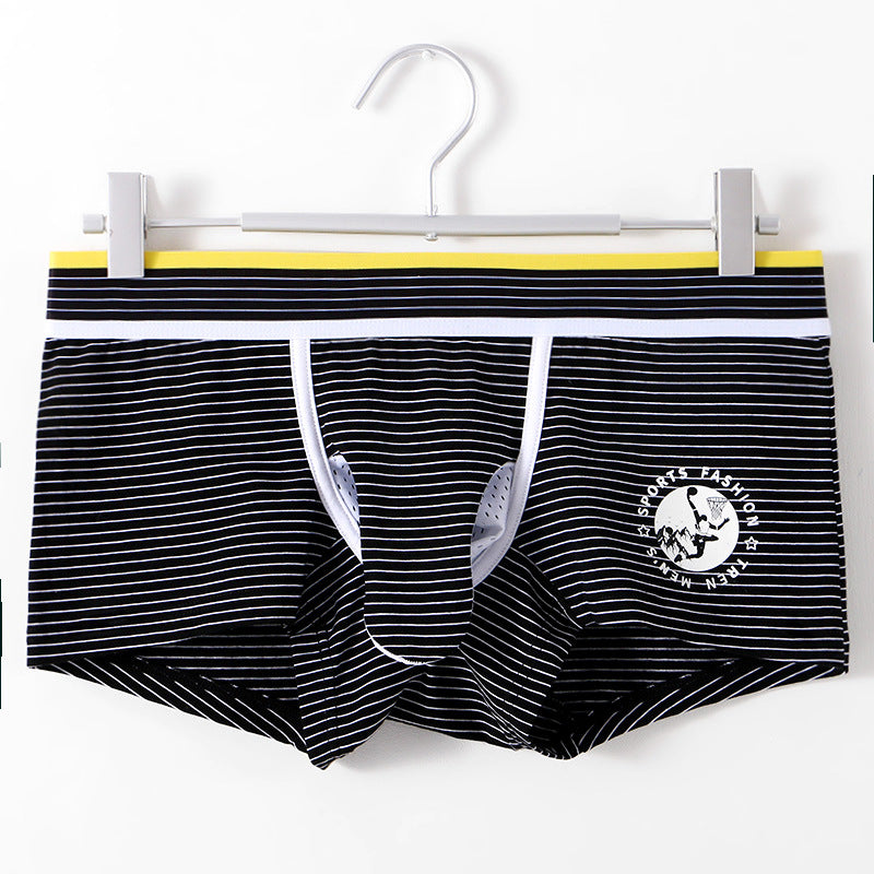 Breathable Fashion Striped Men's Boxer Briefs