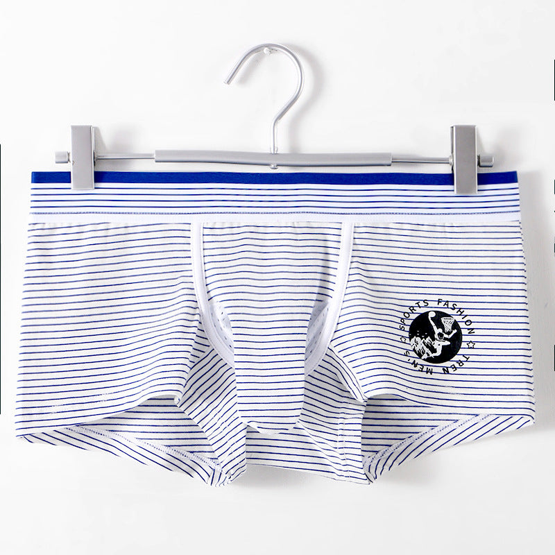 Breathable Fashion Striped Men's Boxer Briefs