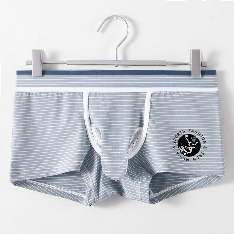 Breathable Fashion Striped Men's Boxer Briefs