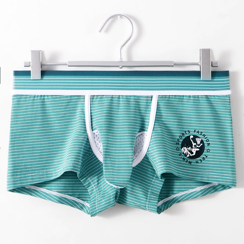 Breathable Fashion Striped Men's Boxer Briefs