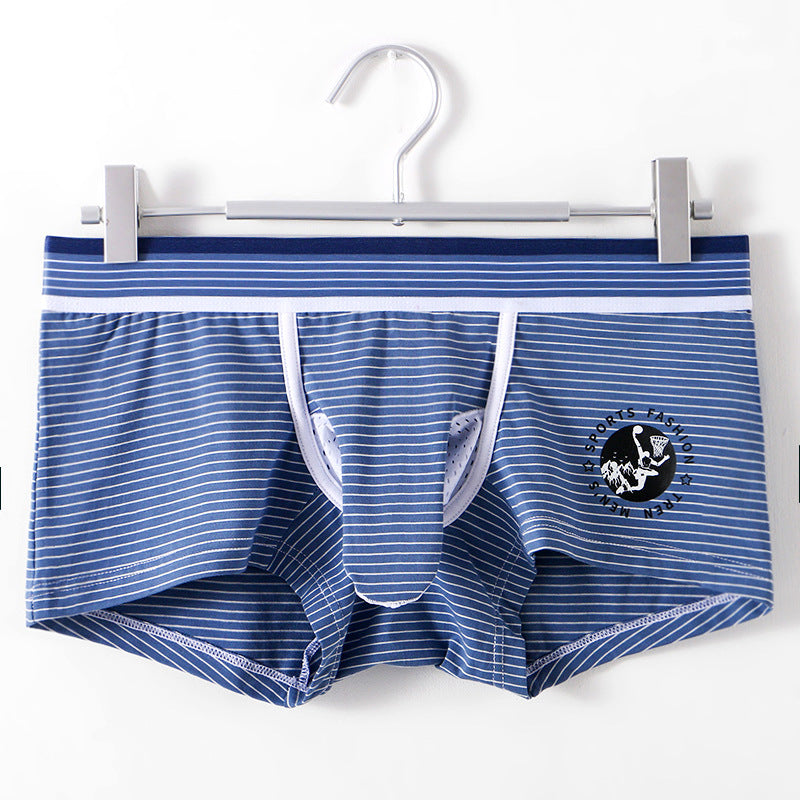 Breathable Fashion Striped Men's Boxer Briefs