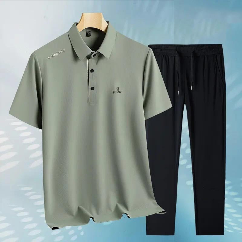 ae644-Breathable, skin-friendly, quick-drying POLO shirt loose suit