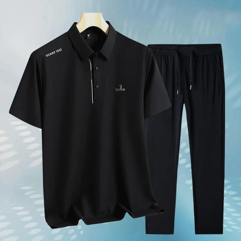 ae644-Breathable, skin-friendly, quick-drying POLO shirt loose suit