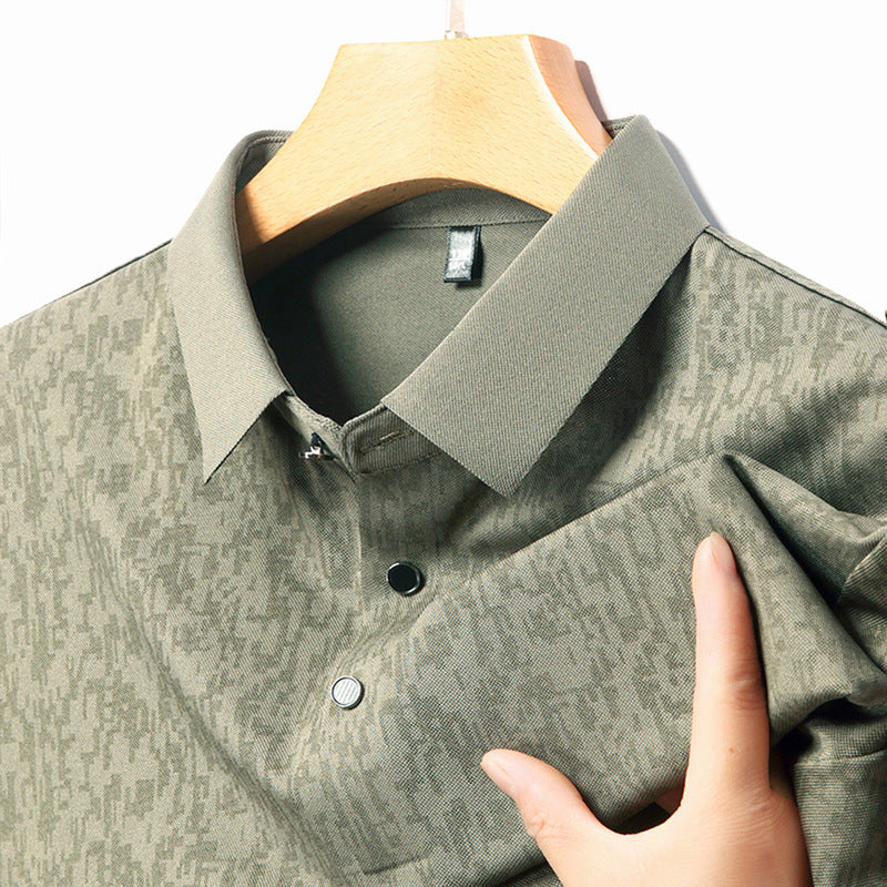 Men's summer ice silk seamless short sleeves