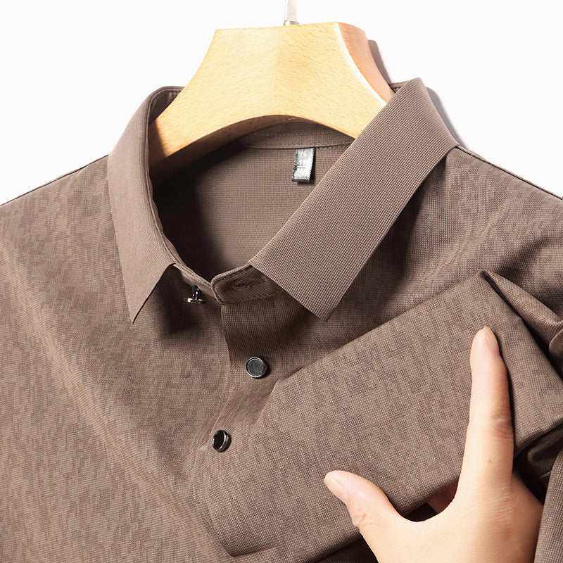 Men's summer ice silk seamless short sleeves
