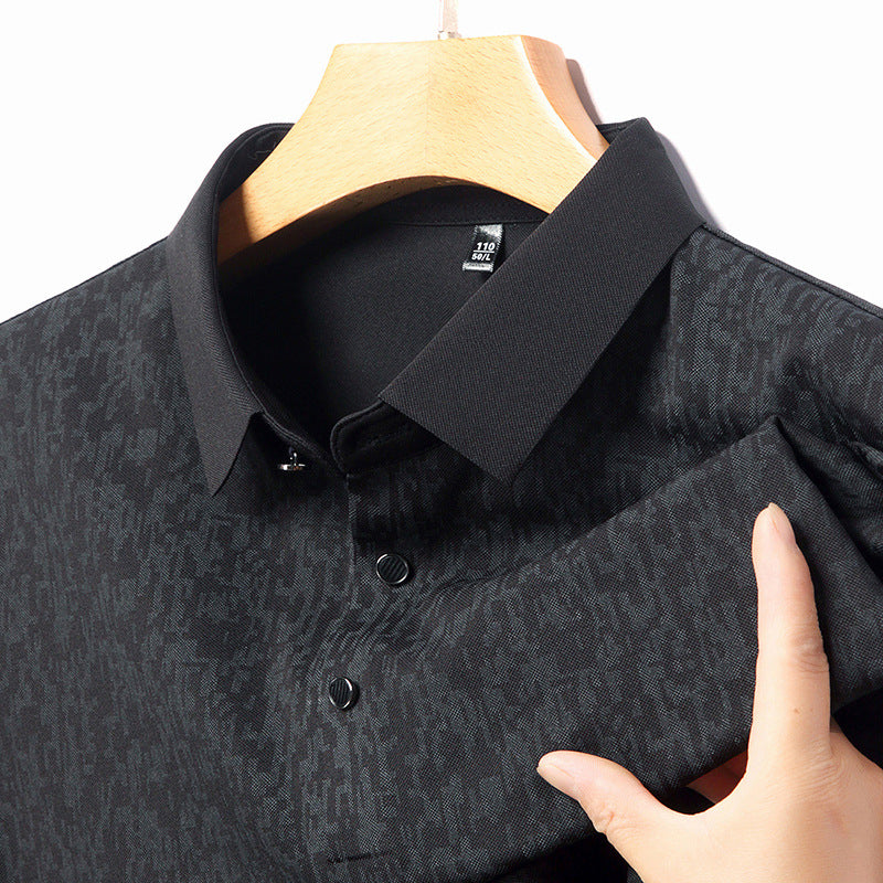 Men's summer ice silk seamless short sleeves