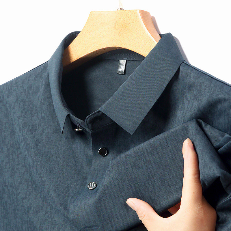 Men's summer ice silk seamless short sleeves