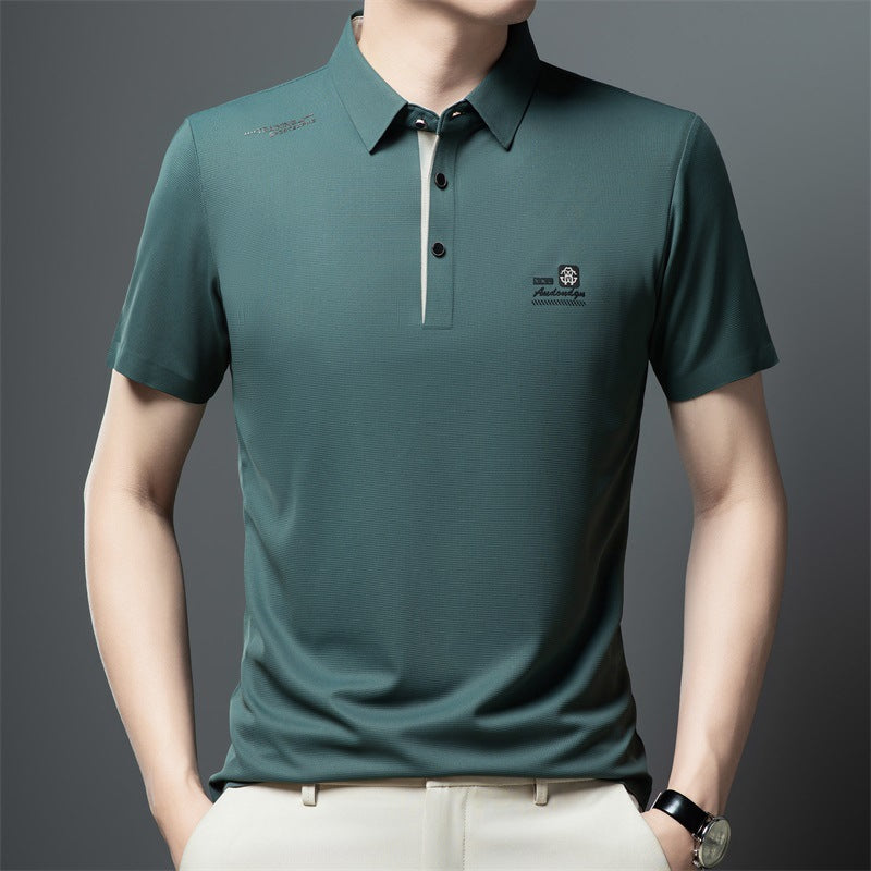 2024 Men Business Casual Waffle Polo Shirt
