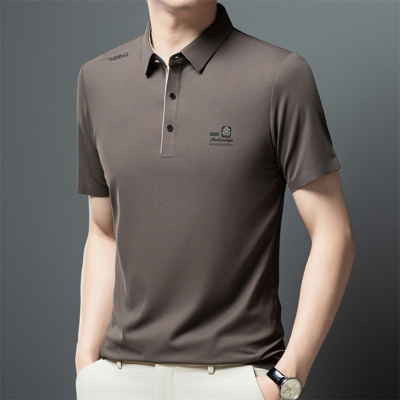 2024 Men Business Casual Waffle Polo Shirt