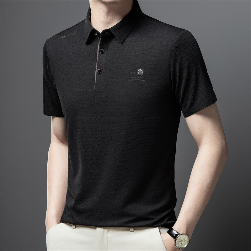 2024 Men Business Casual Waffle Polo Shirt
