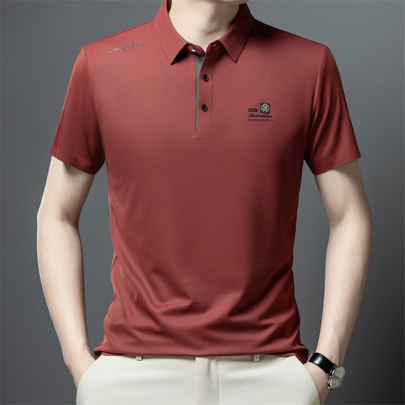 2024 Men Business Casual Waffle Polo Shirt