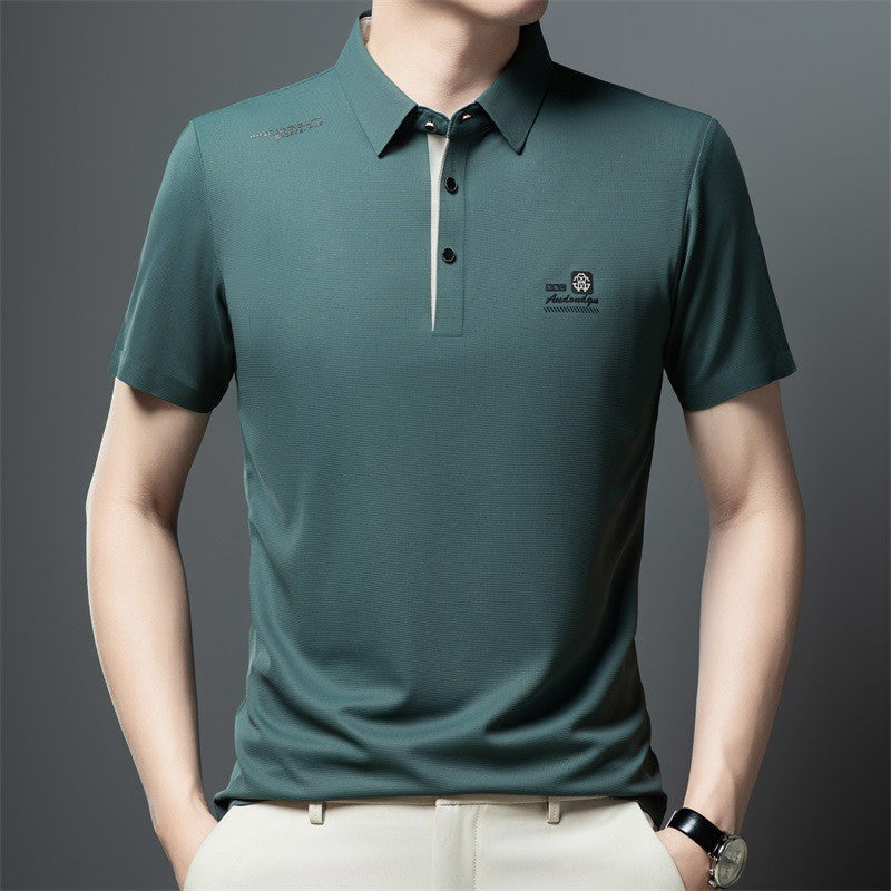 2024 Men Business Casual Waffle Polo Shirt