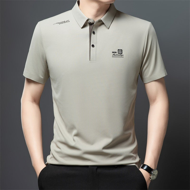 2024 Men Business Casual Waffle Polo Shirt