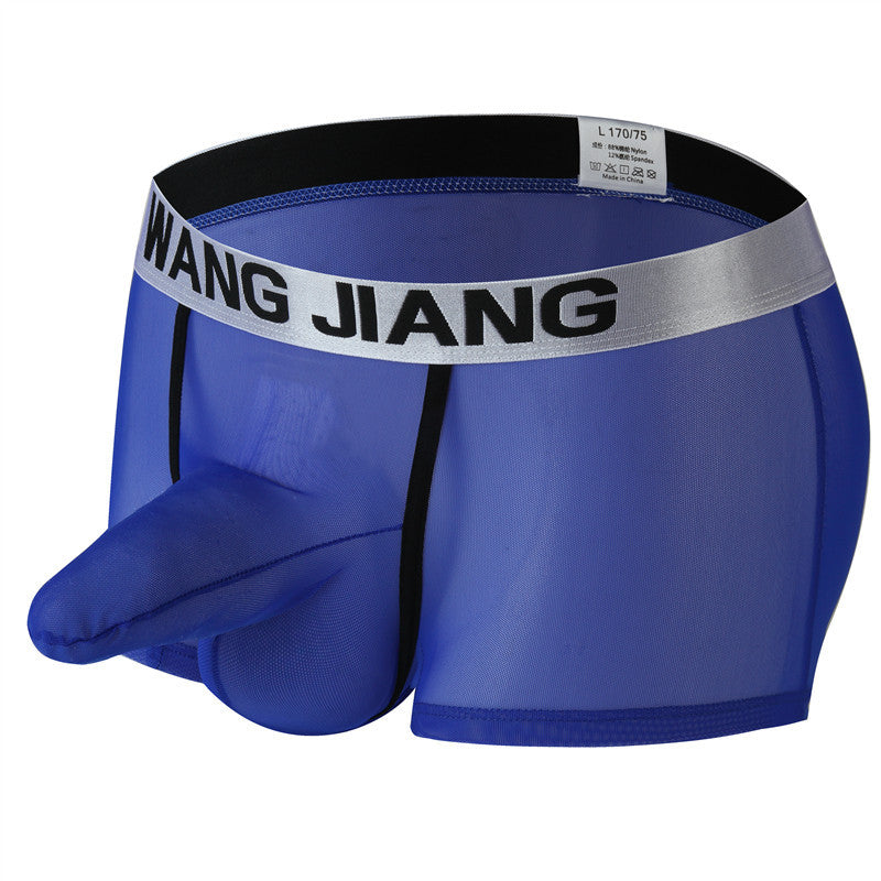 fzi444-Men's transparent mesh boxer briefs