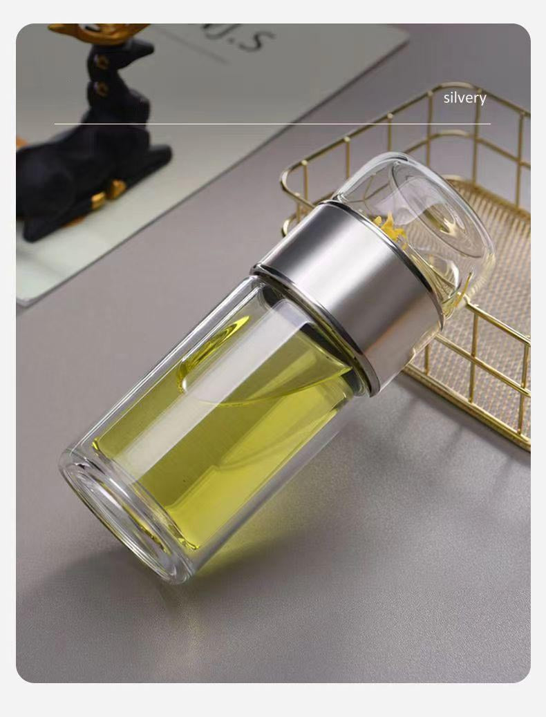 ae651-High-grade double-layer tea and water separation glass