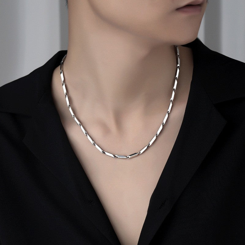 Simple personality titanium steel men's necklace اشتري 1 و إحصول على 1 مجانا