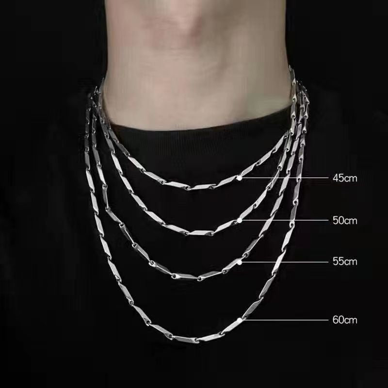 Simple personality titanium steel men's necklace اشتري 1 و إحصول على 1 مجانا