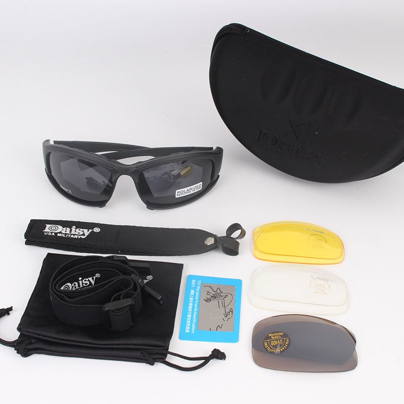 ae652-Daisy X7 glasses tactical goggles set 4 lenses
