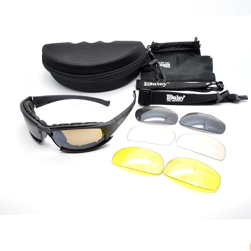 ae652-Daisy X7 glasses tactical goggles set 4 lenses