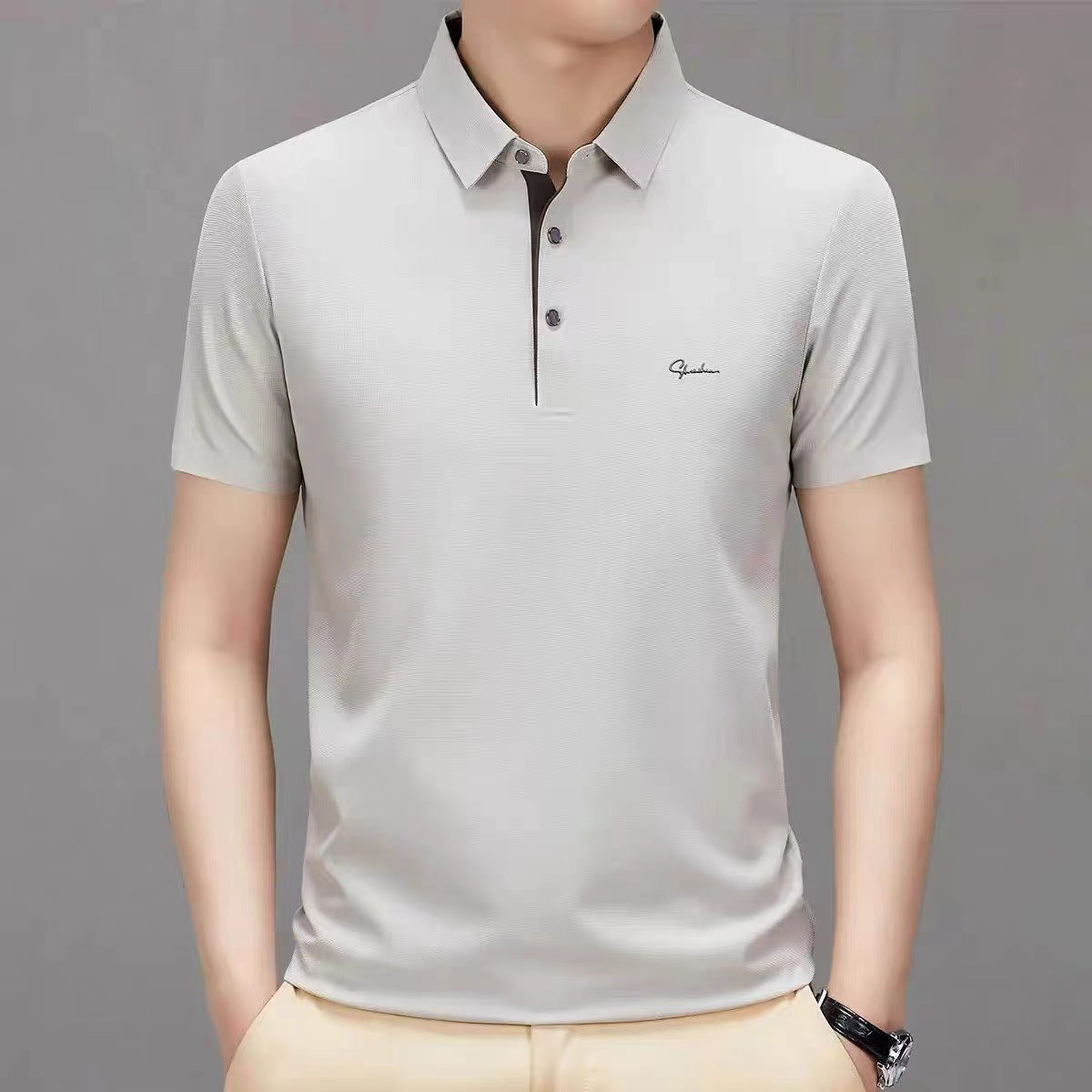Summer trend casual lapel T-shirt for men