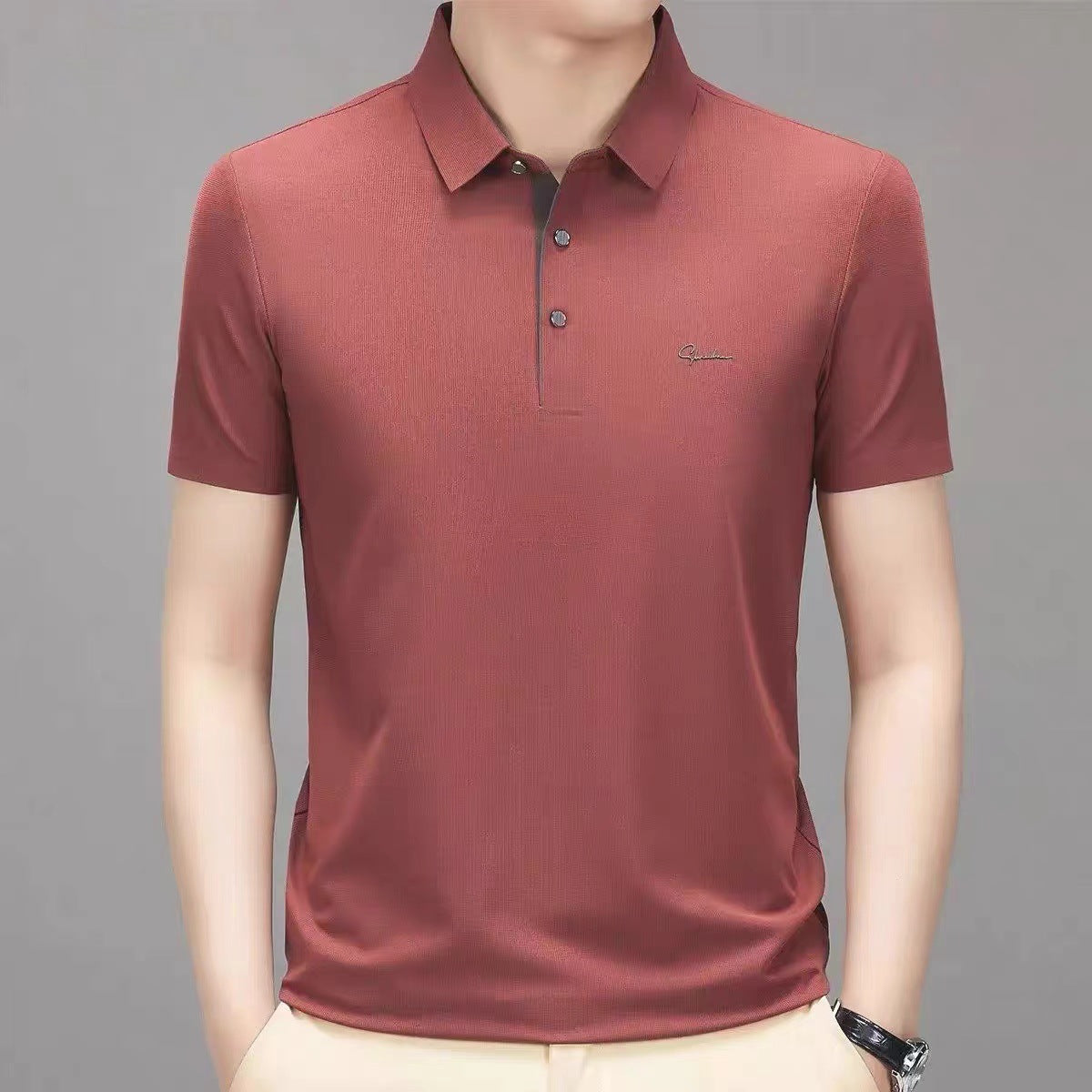 Summer trend casual lapel T-shirt for men