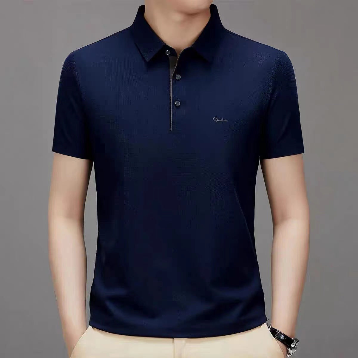 Summer trend casual lapel T-shirt for men