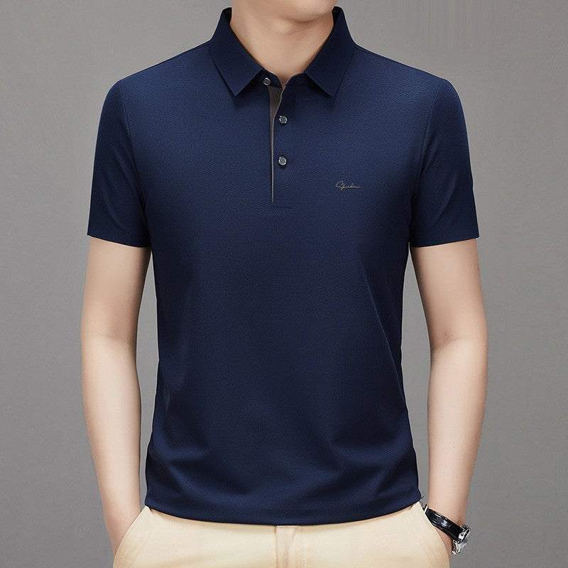 Summer trend casual lapel T-shirt for men