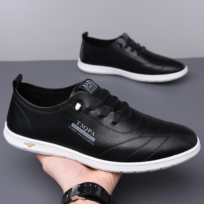 Men's casual business hollow leather shoes